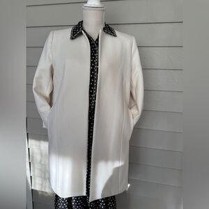 Elegant Cream / Ecru Women's Trench Coat size L
